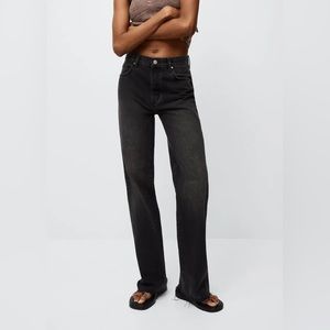 NWT Mango High Rise Wide Leg Jean